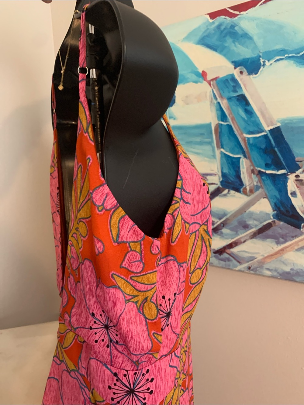 Floral Pink & Rust Slip Jumpsuit - Picture 8 of 8
